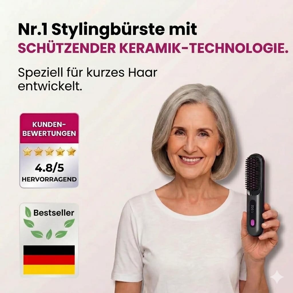 Die ERSTE intelligente Haarbürste für kurze Haare
